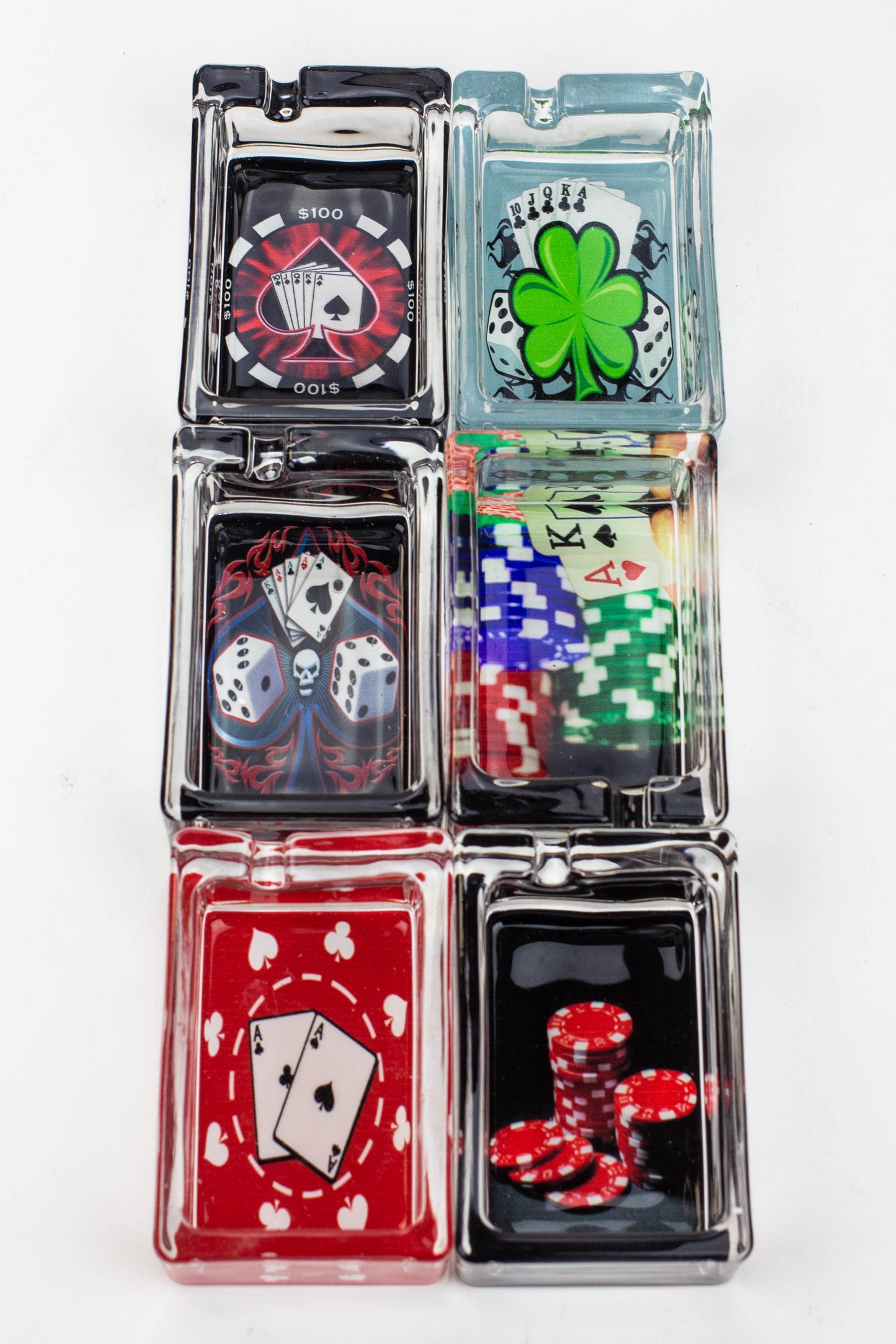 Rectangle glass ashtray Box of 6_7