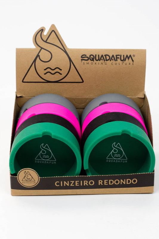 Squadafum Silicone Round Ashtray Box of 8_0